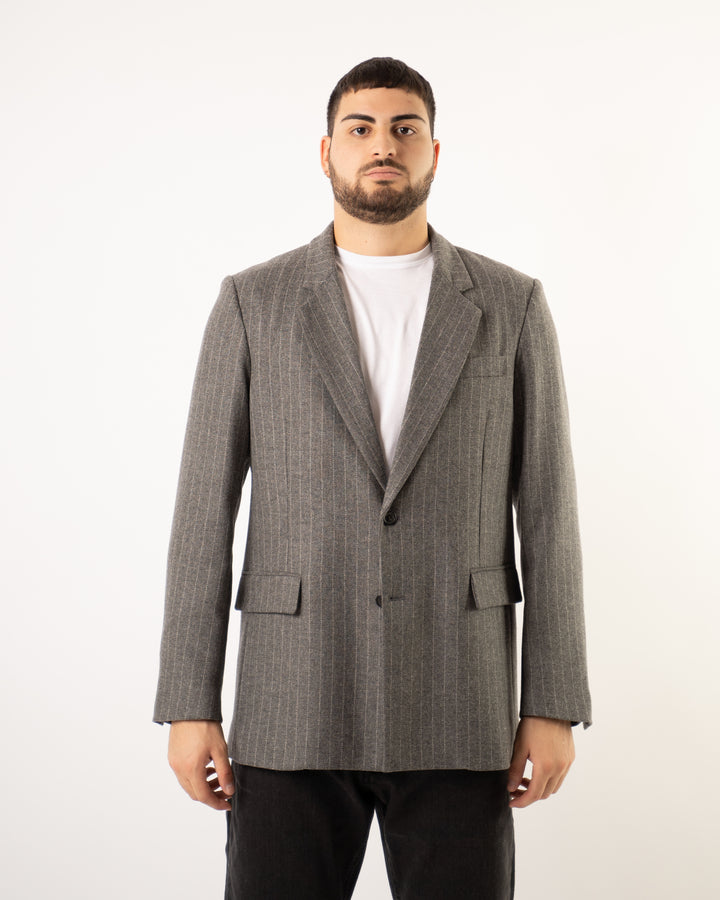 Blazer Gessato Grigio