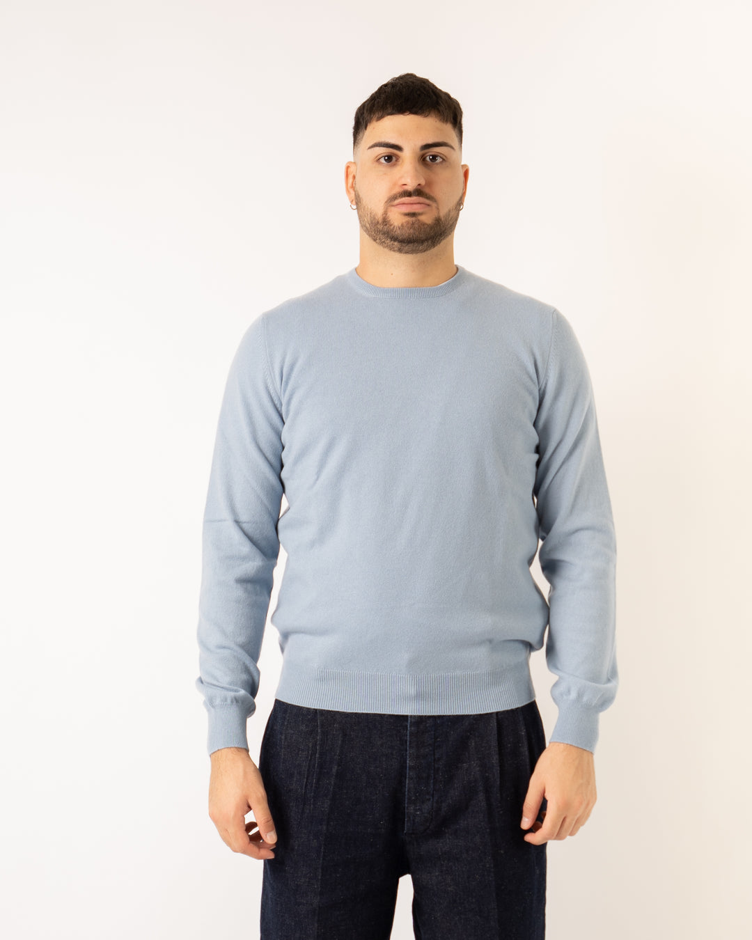 Girocollo Cashmere Azzurro 
