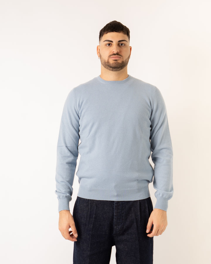 Girocollo Cashmere Azzurro