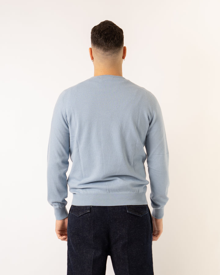 Girocollo Cashmere Azzurro