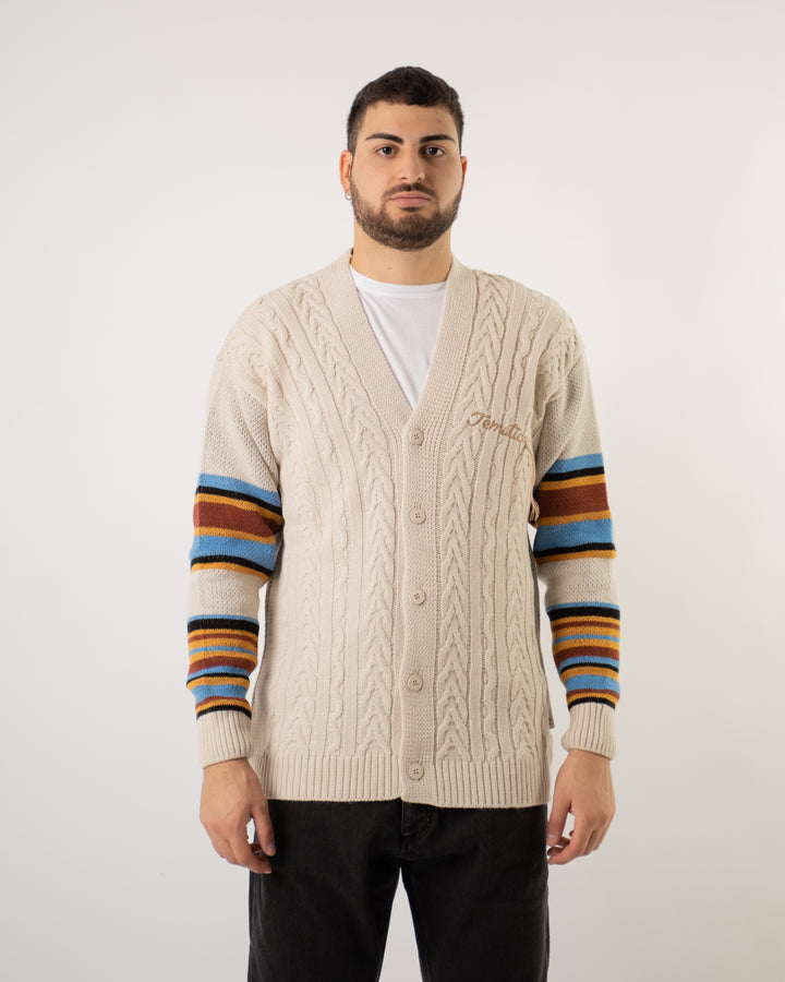 Cardigan Trecce Panna