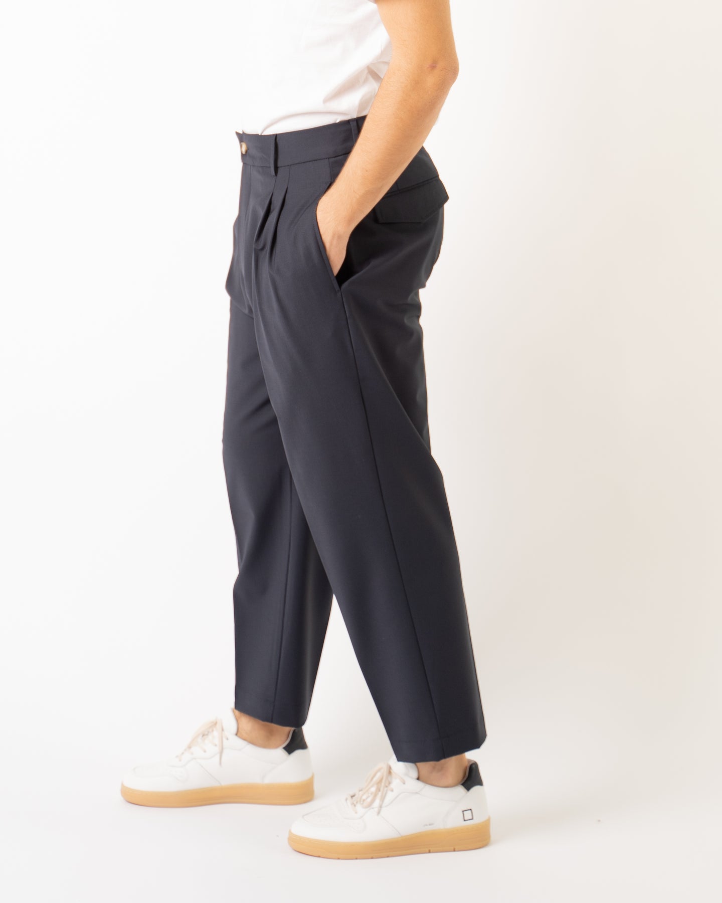 Pantalone Luca Doppia PenceBlu: Vestibilità Japan