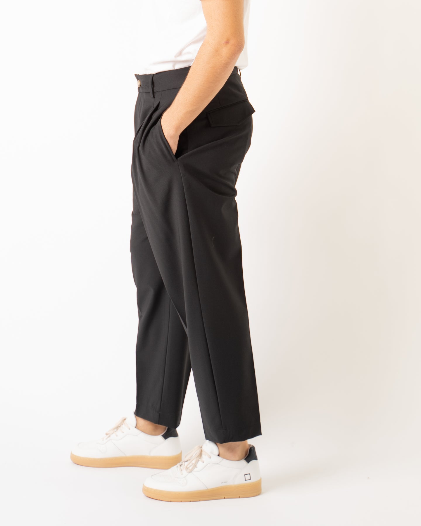 Pantalone Luca Doppia Pence Nero