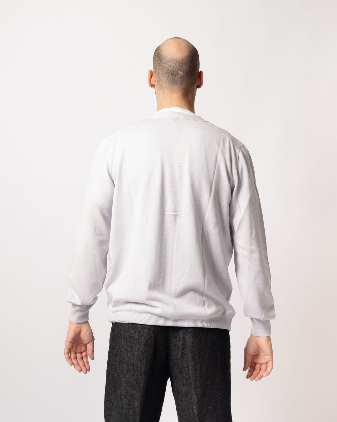 Cardigan Bottoni e tasche Ghiaccio 