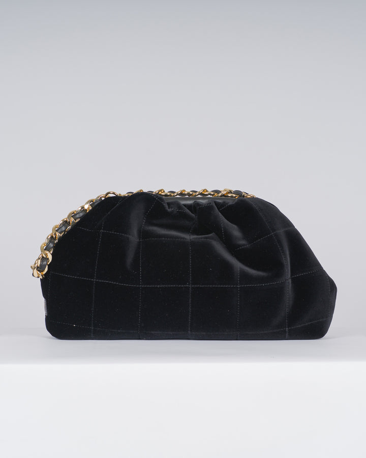 Borsa Puffy velvet nera 