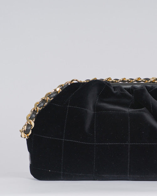Borsa Puffy velvet nera 