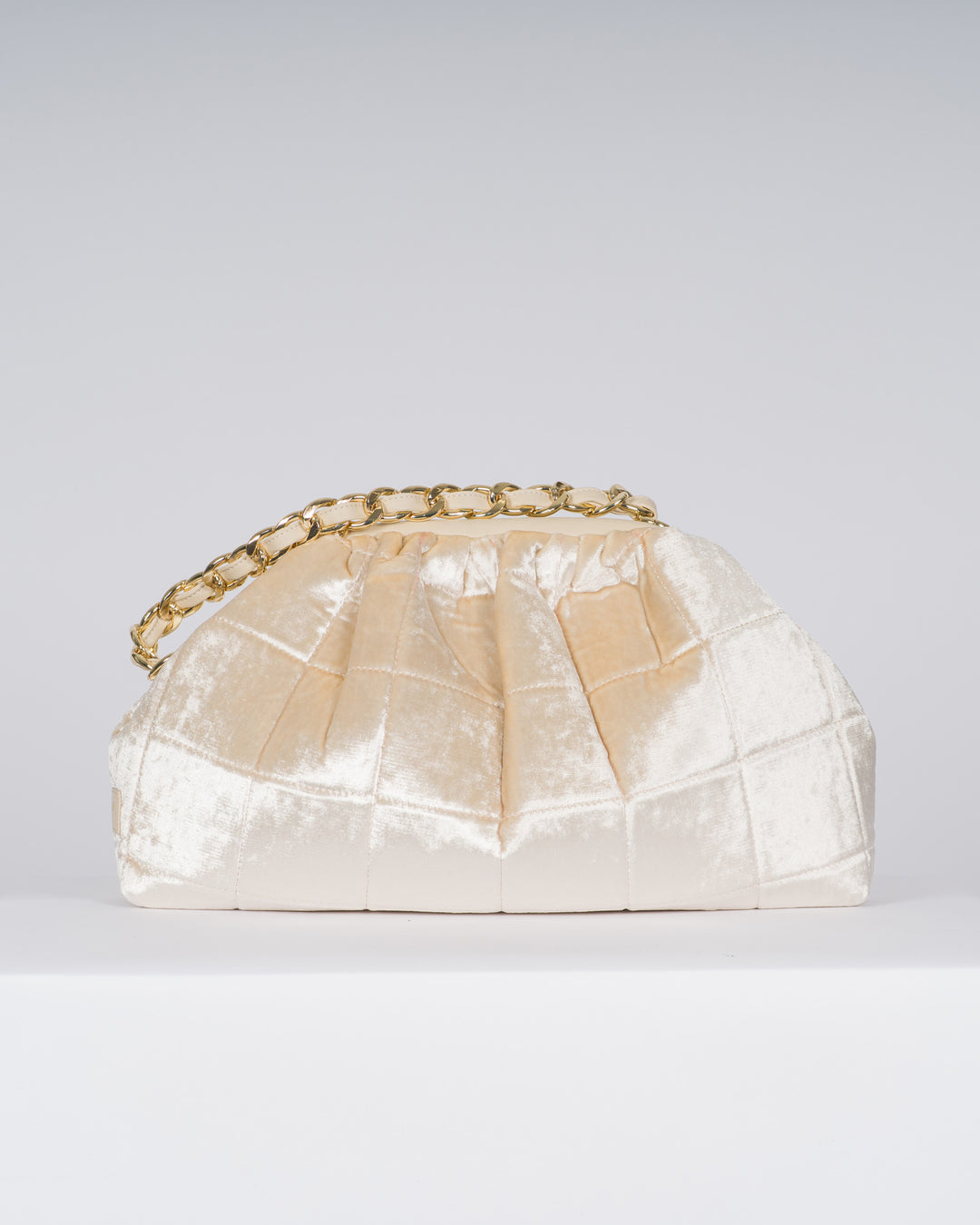 Borsa Puffy velvet beige 