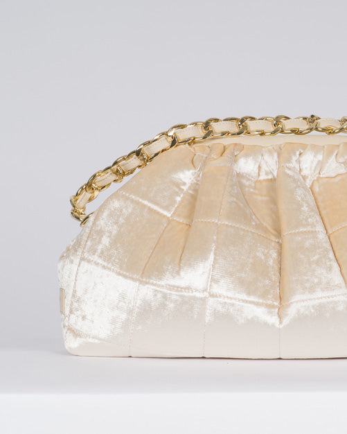 Borsa Puffy velvet beige 