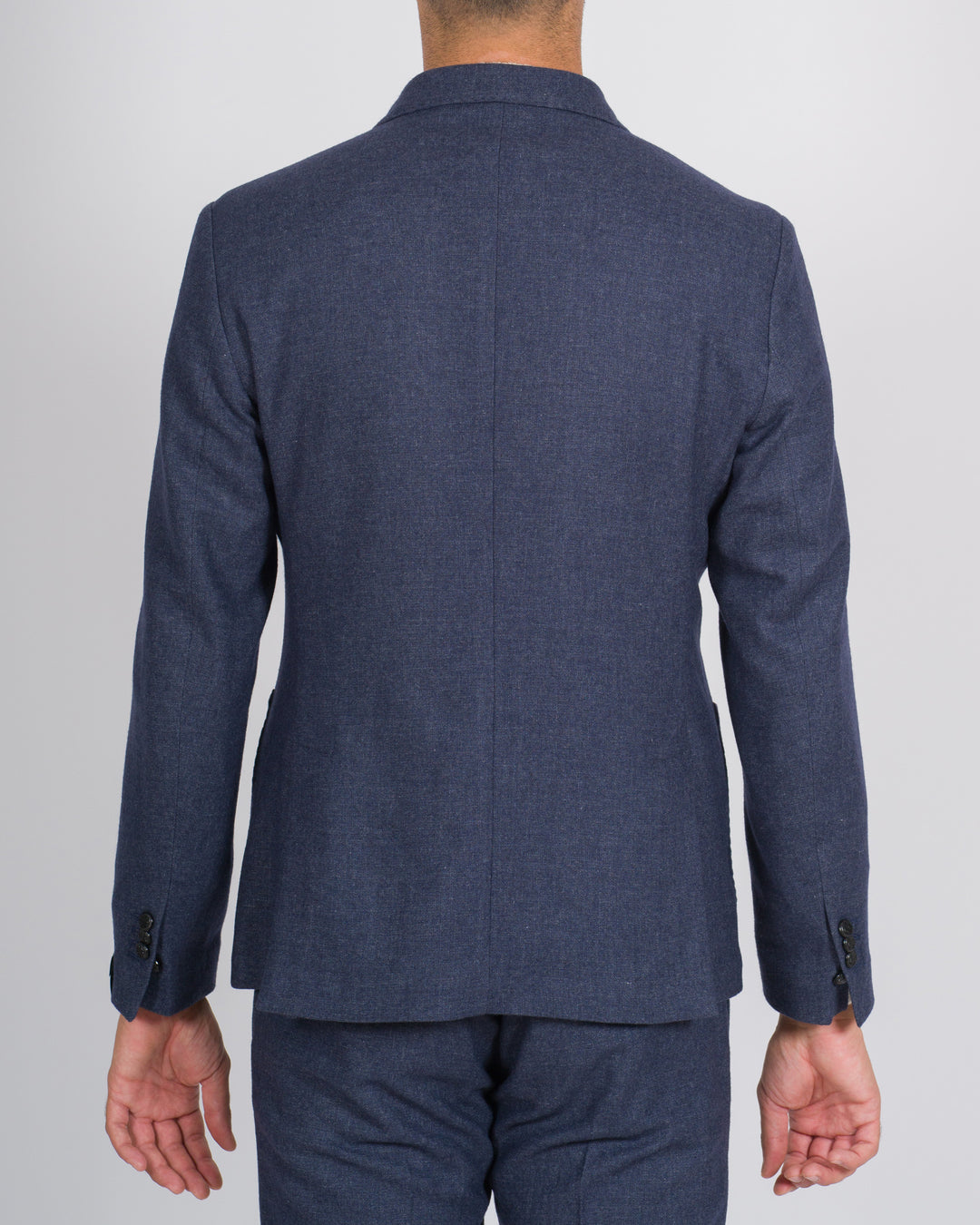 Giacca doppiopetto in lana blu 