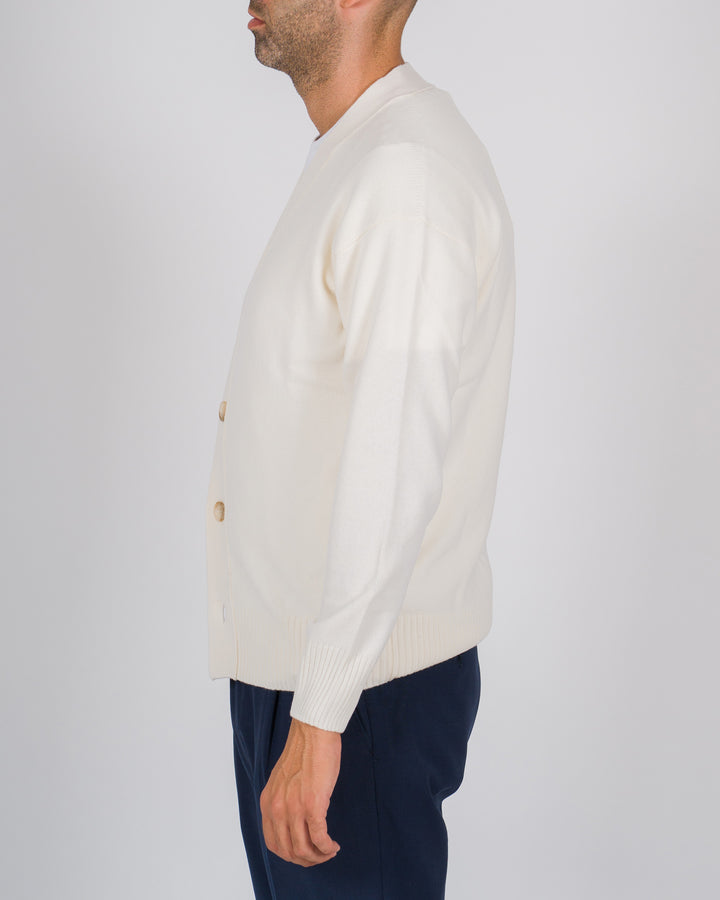 Cardigan con botton panna 