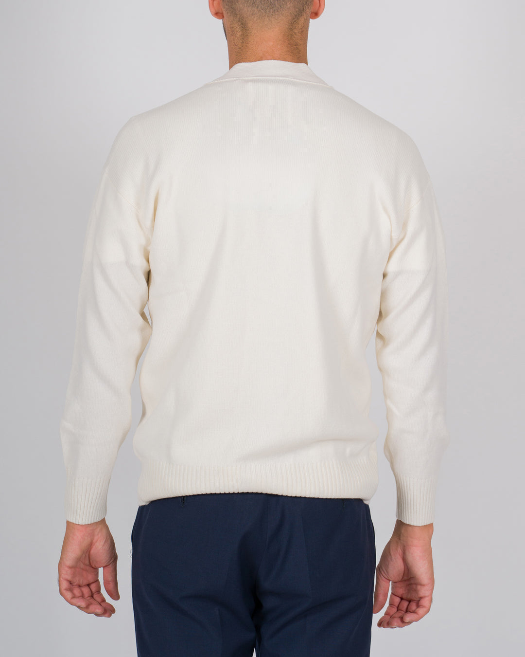 Cardigan con botton panna 
