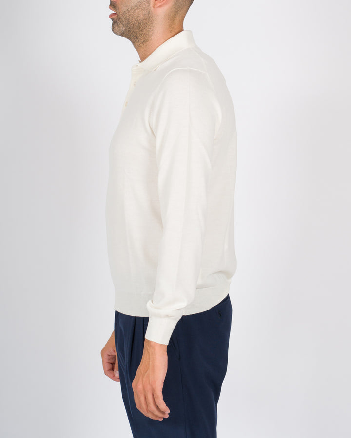 Polo tre bottoni panna 