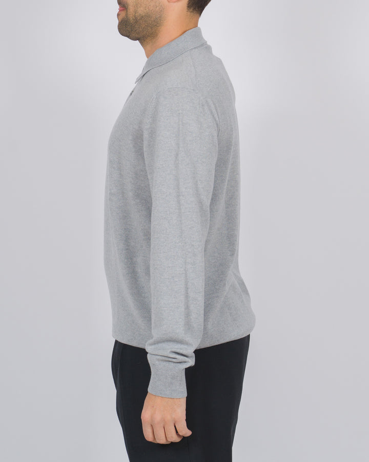 Polo tre bottoni cashmere grigio 
