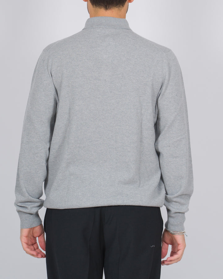 Polo tre bottoni cashmere grigio 