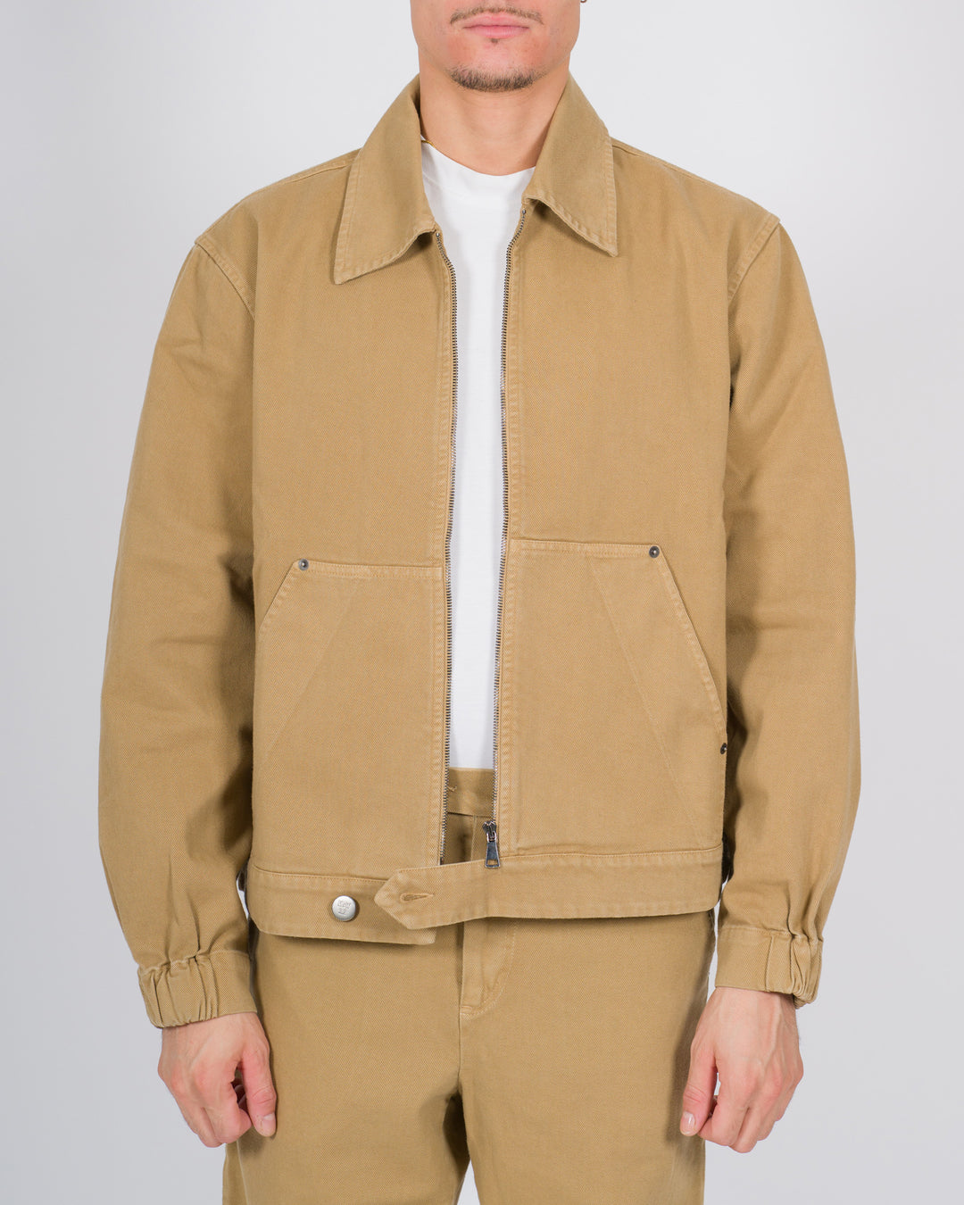 Giubbotto worker cotone beige 