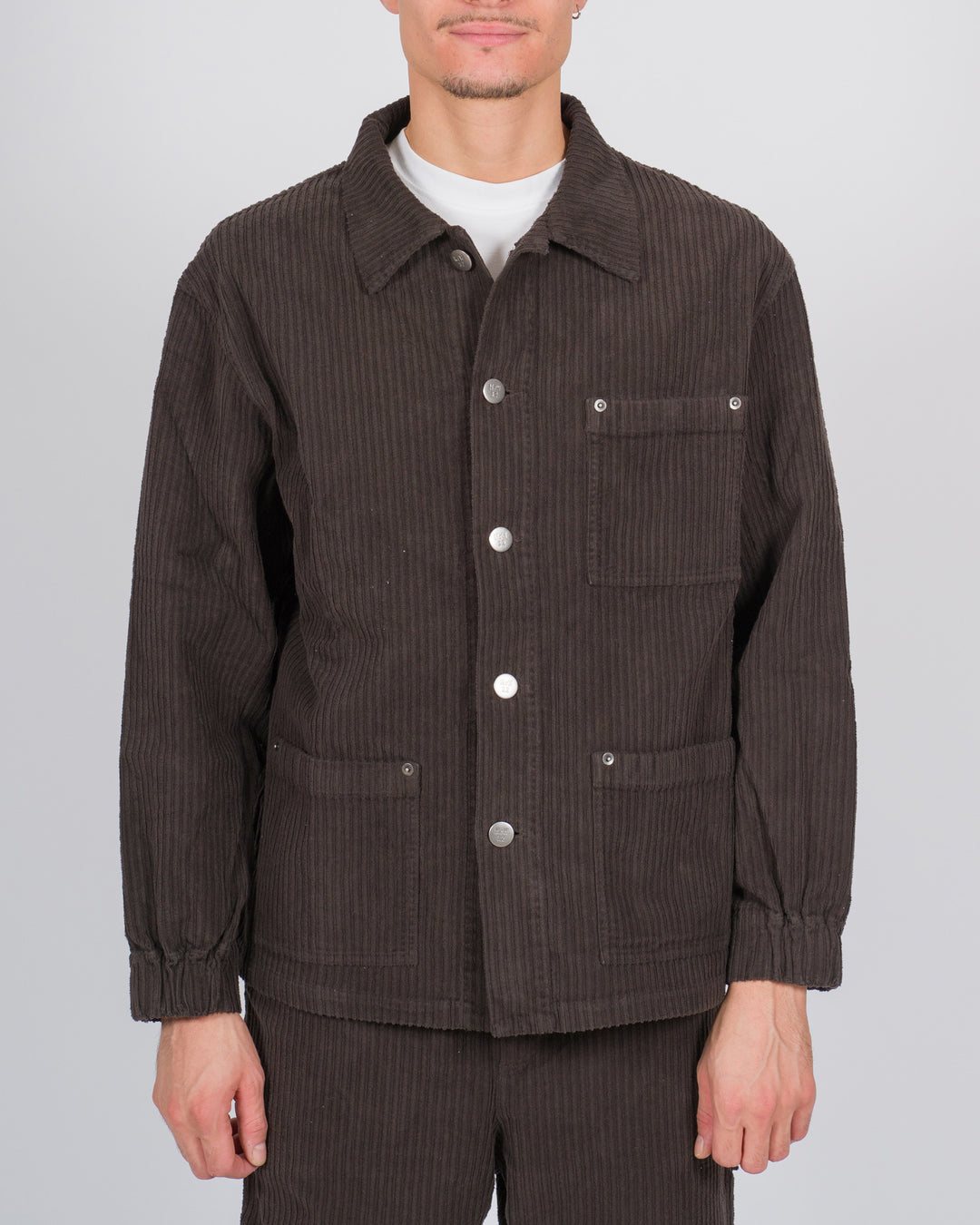 Over shirt in velluto rocciatore marrone 