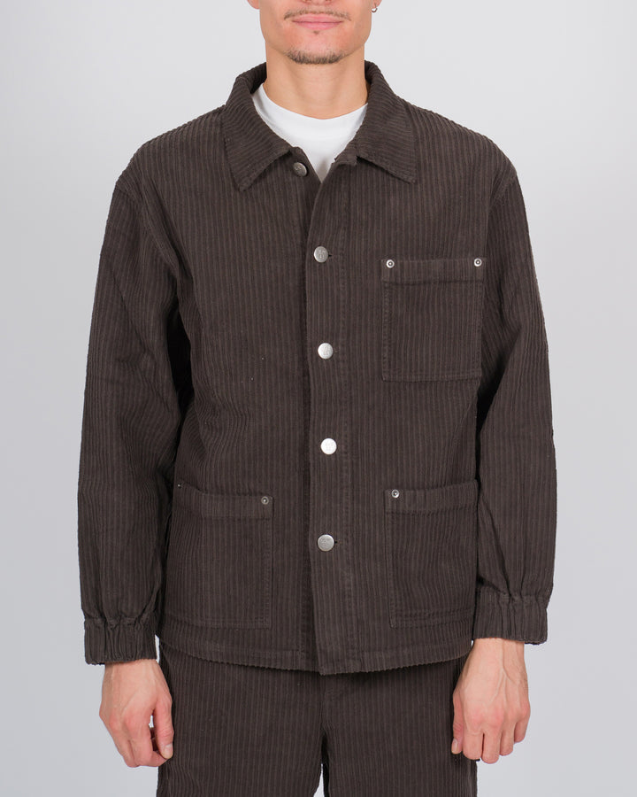 Over shirt in velluto rocciatore marrone 