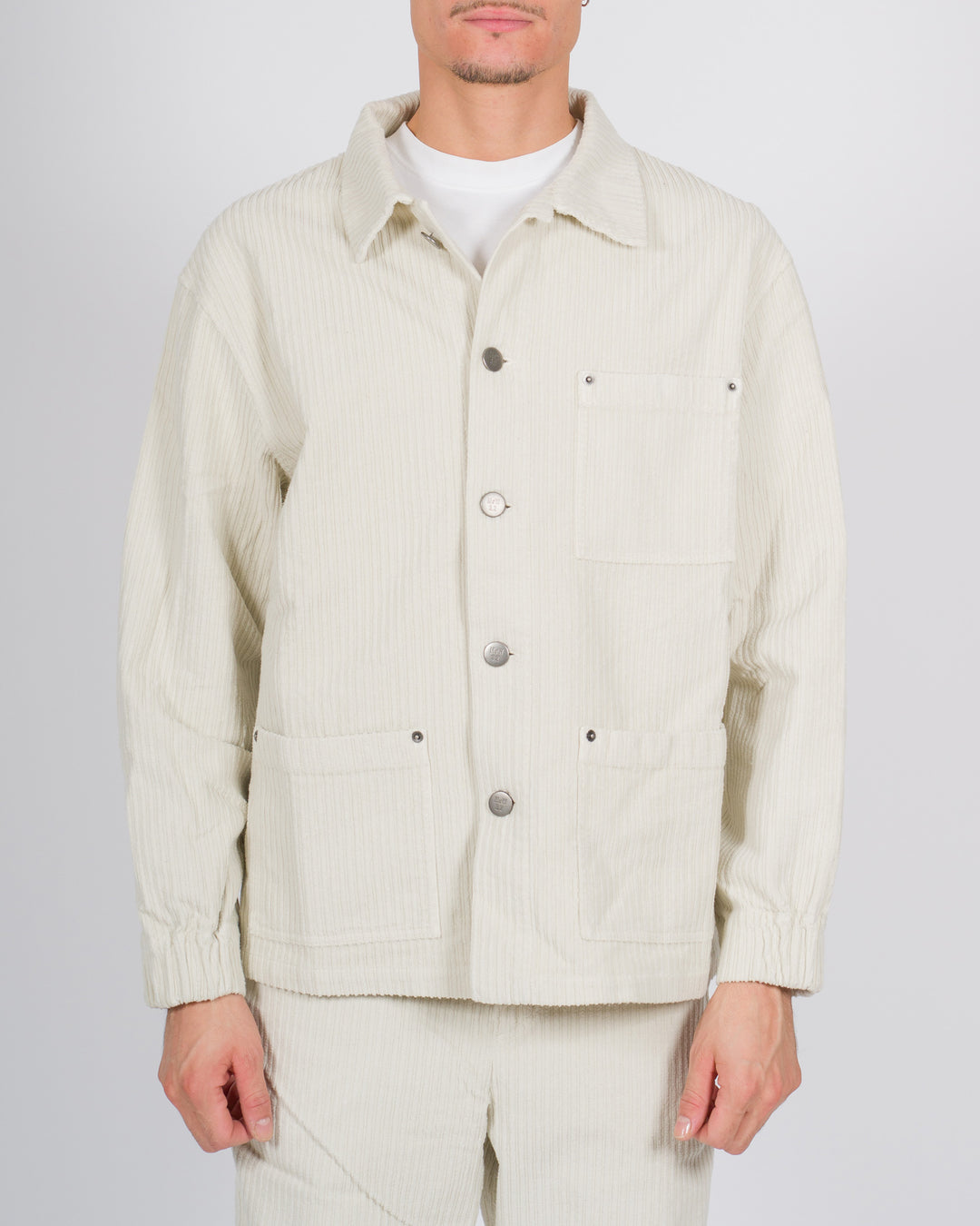 Over shirt in velluto rocciatore panna 
