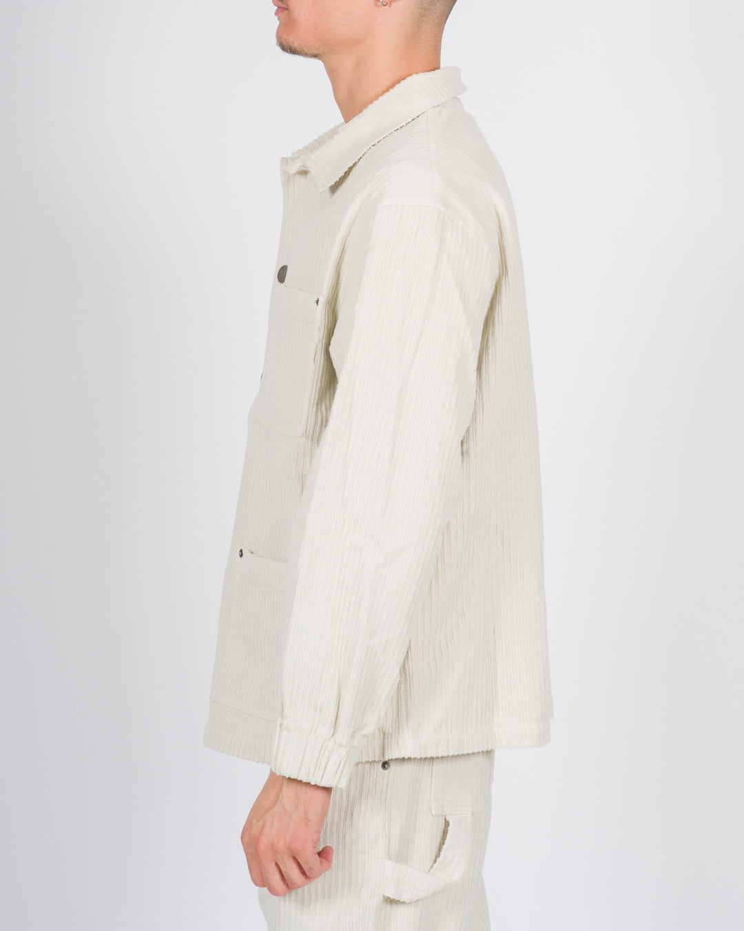 Over shirt in velluto rocciatore panna 