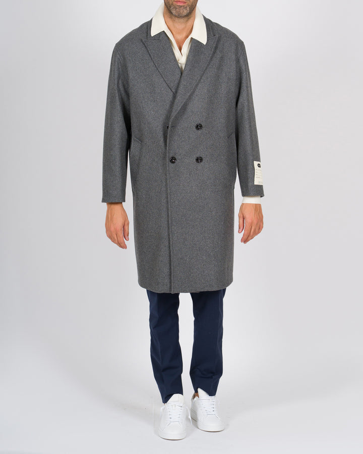 Cappotto over doppiopetto grigio 