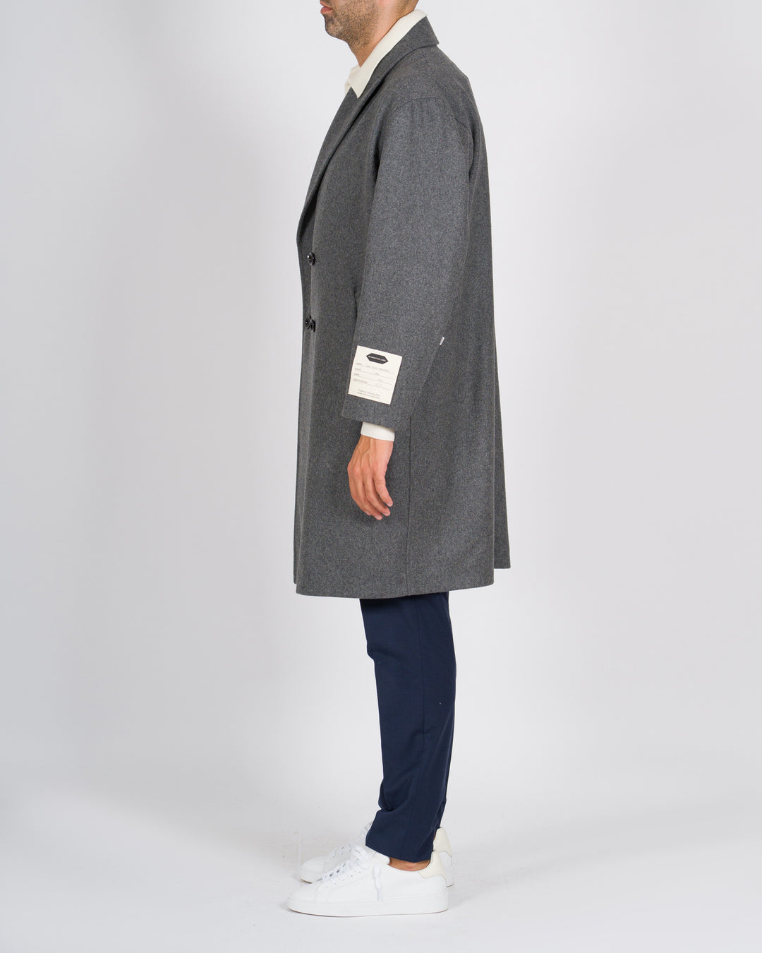 Cappotto over doppiopetto grigio 