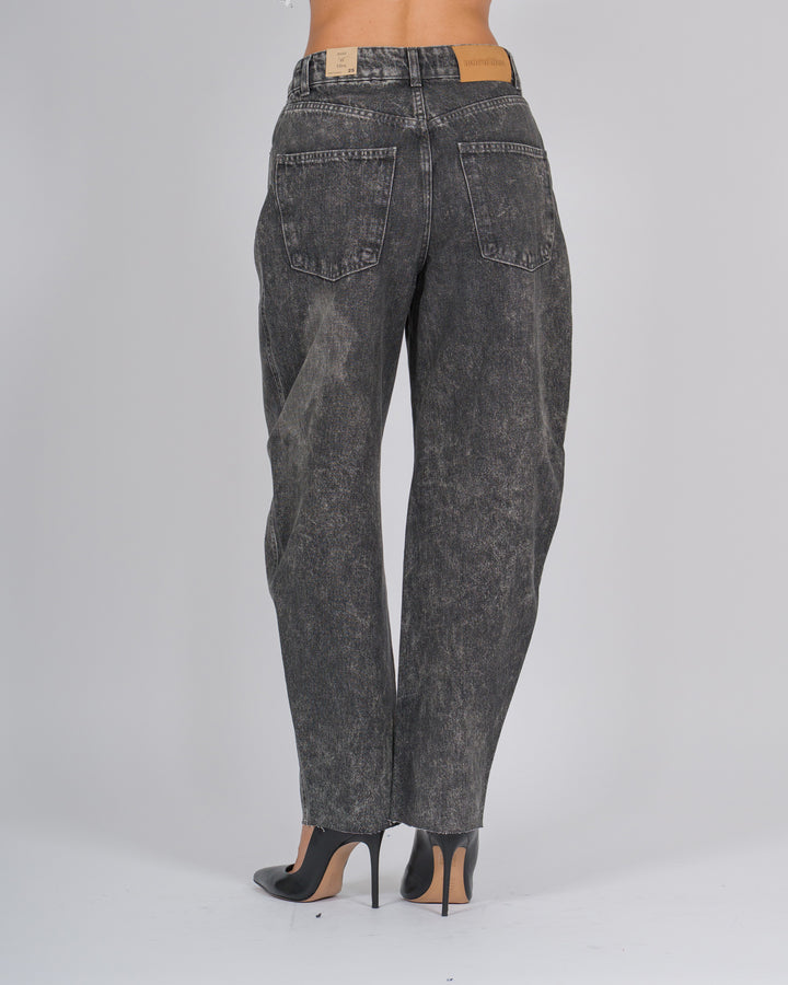Jeans Roxy baggy nero marmorizzato 