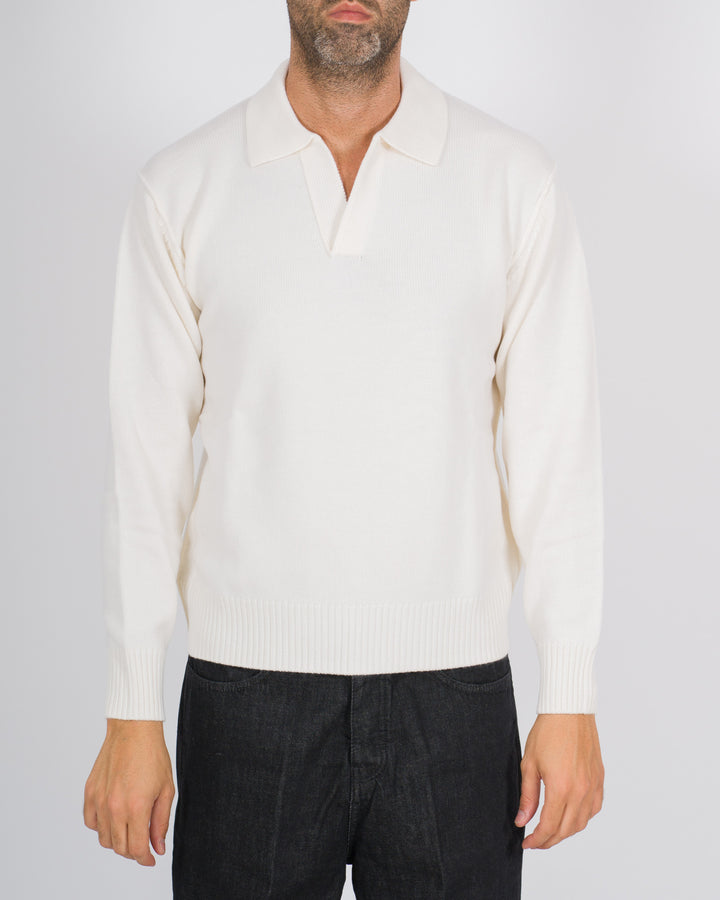 Polo Skipper a maniche lunghe latte 