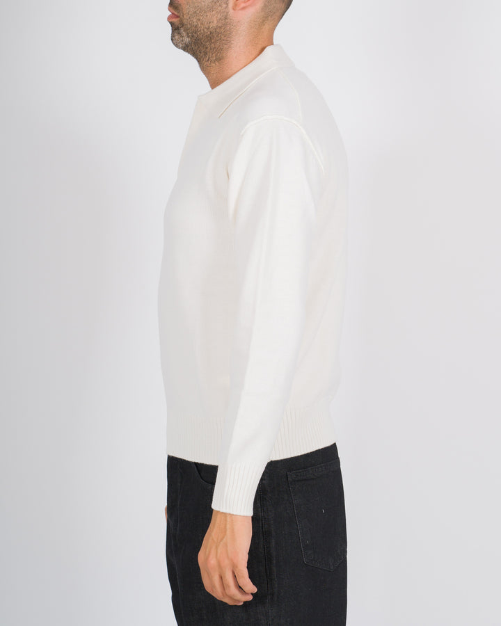 Polo Skipper a maniche lunghe latte 
