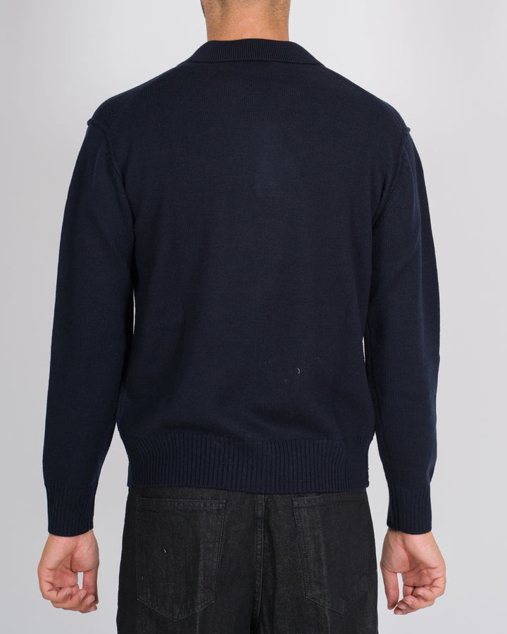 Polo Skipper a maniche lunghe blu 