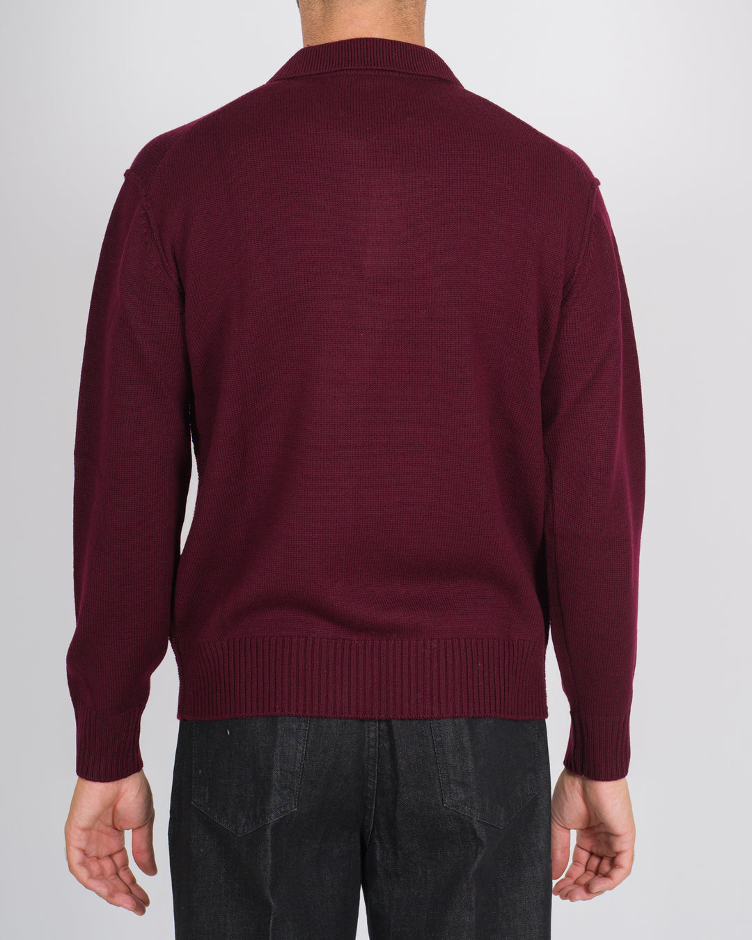 Polo Skipper a maniche lunghe bordeaux 