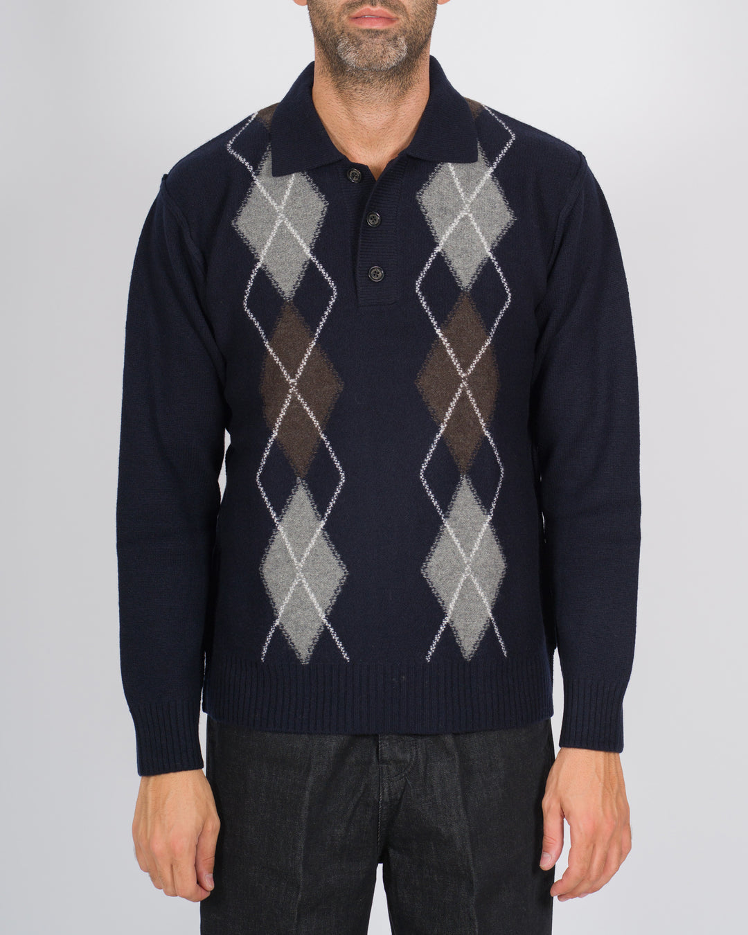 Polo rombi blu 