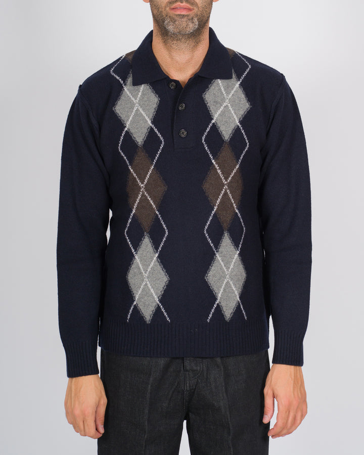 Polo rombi blu 