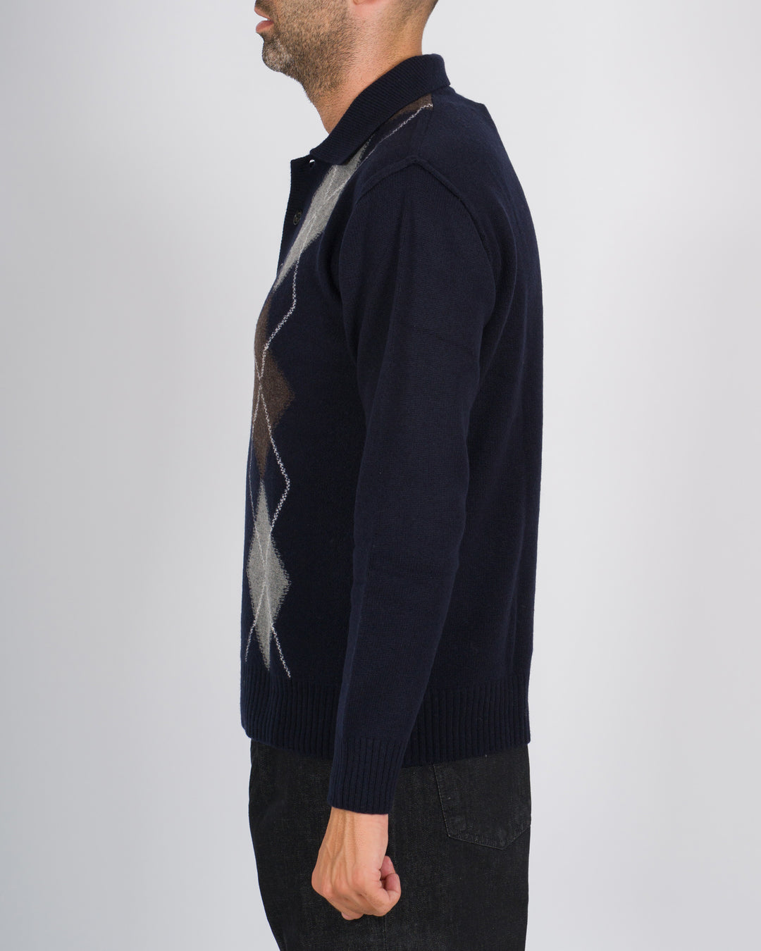 Polo rombi blu 