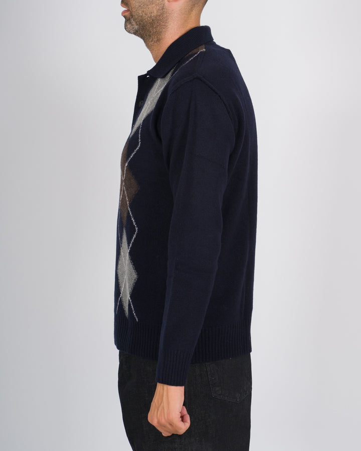 Polo rombi blu 