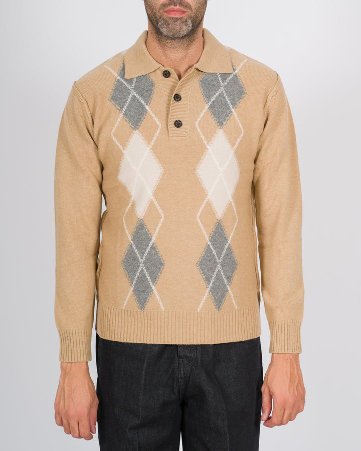 Polo rombi beige 