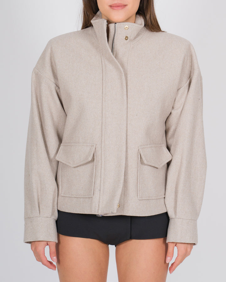 Giubbotto lana beige 
