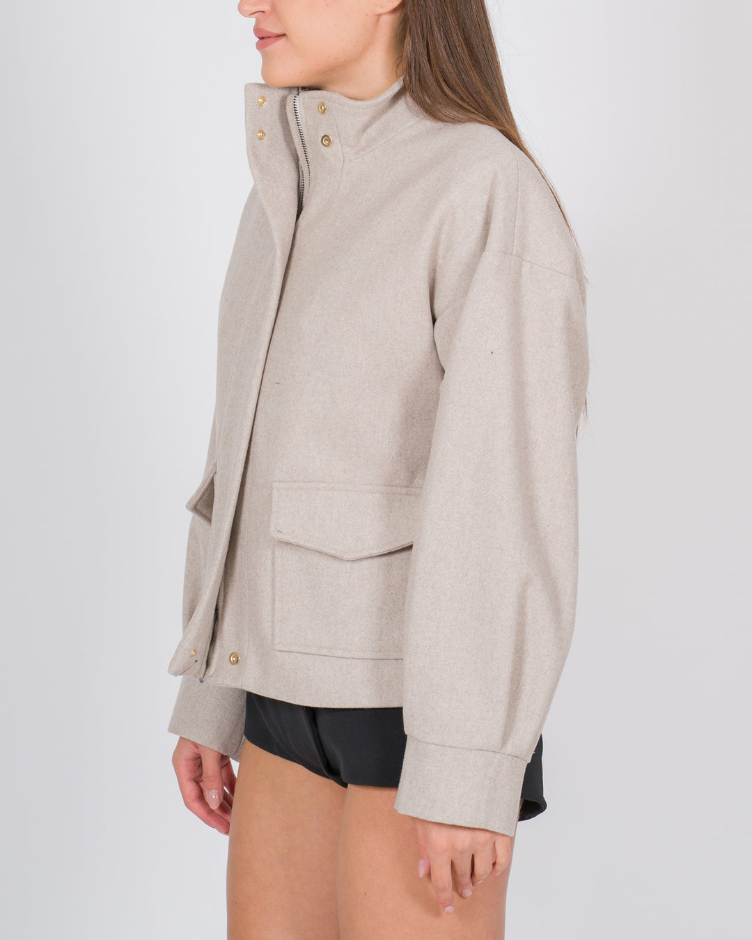 Giubbotto lana beige 