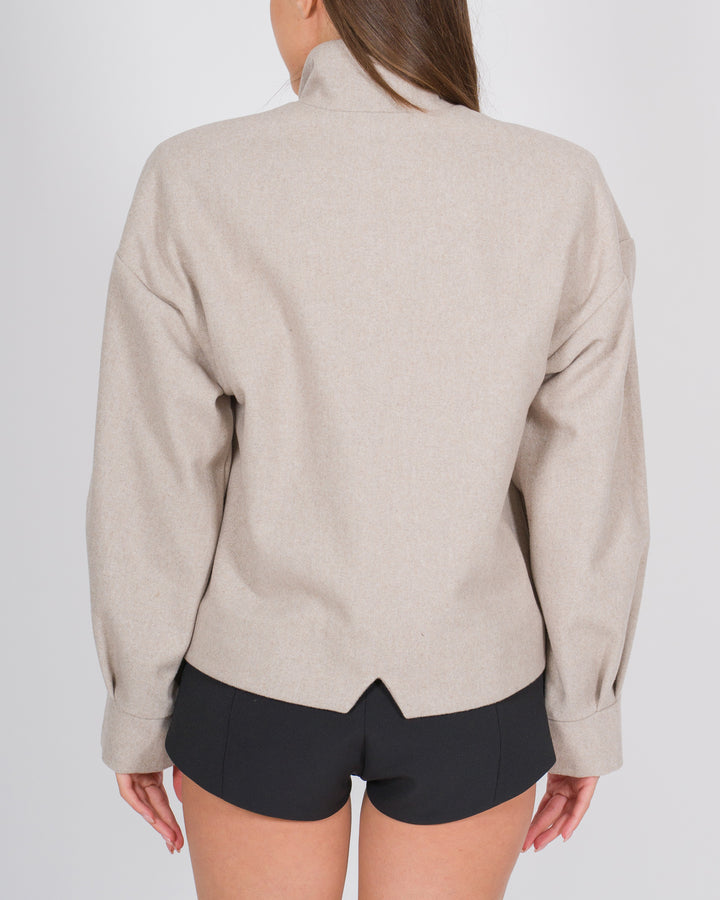 Giubbotto lana beige 