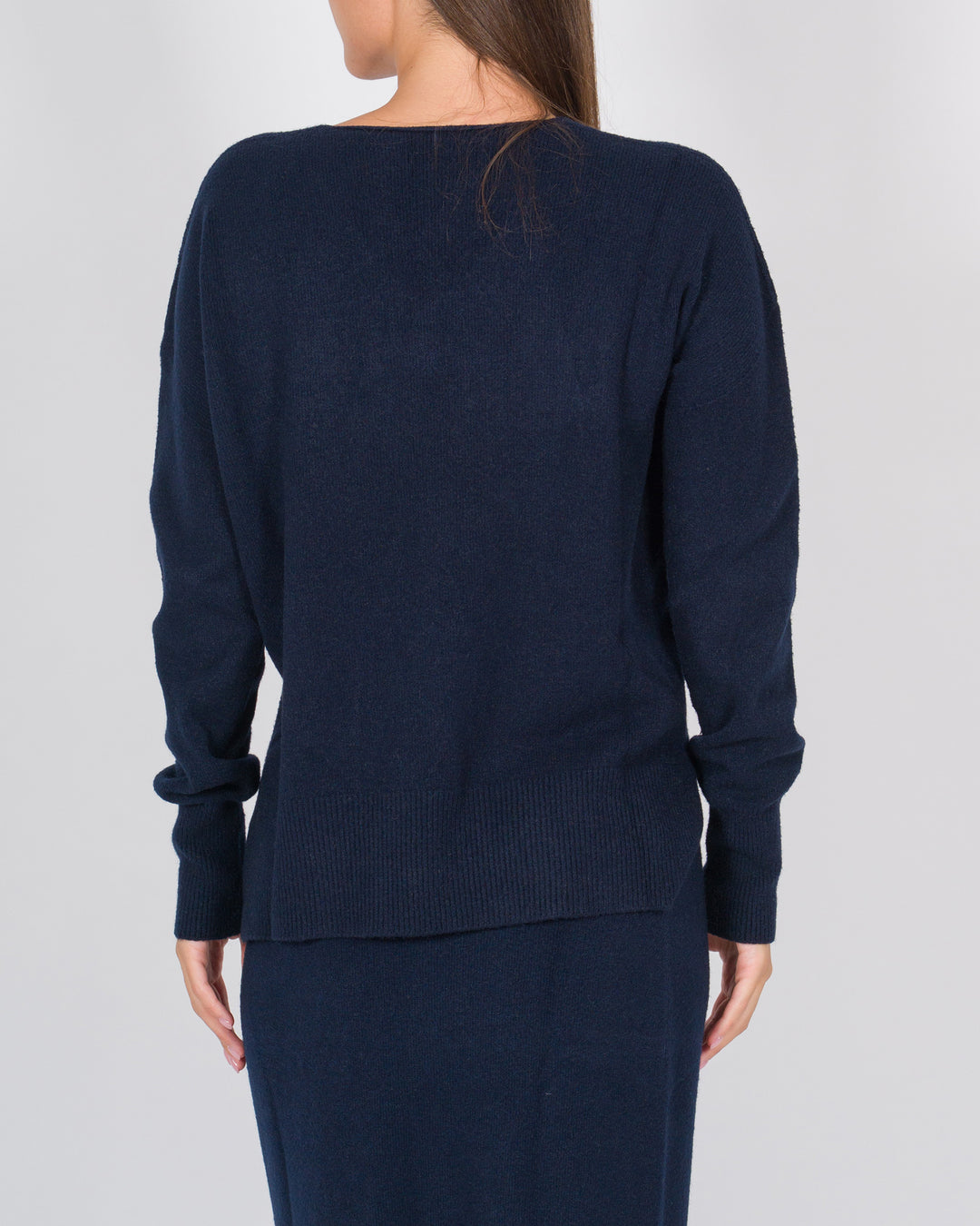 Maglia scollo a V blu 