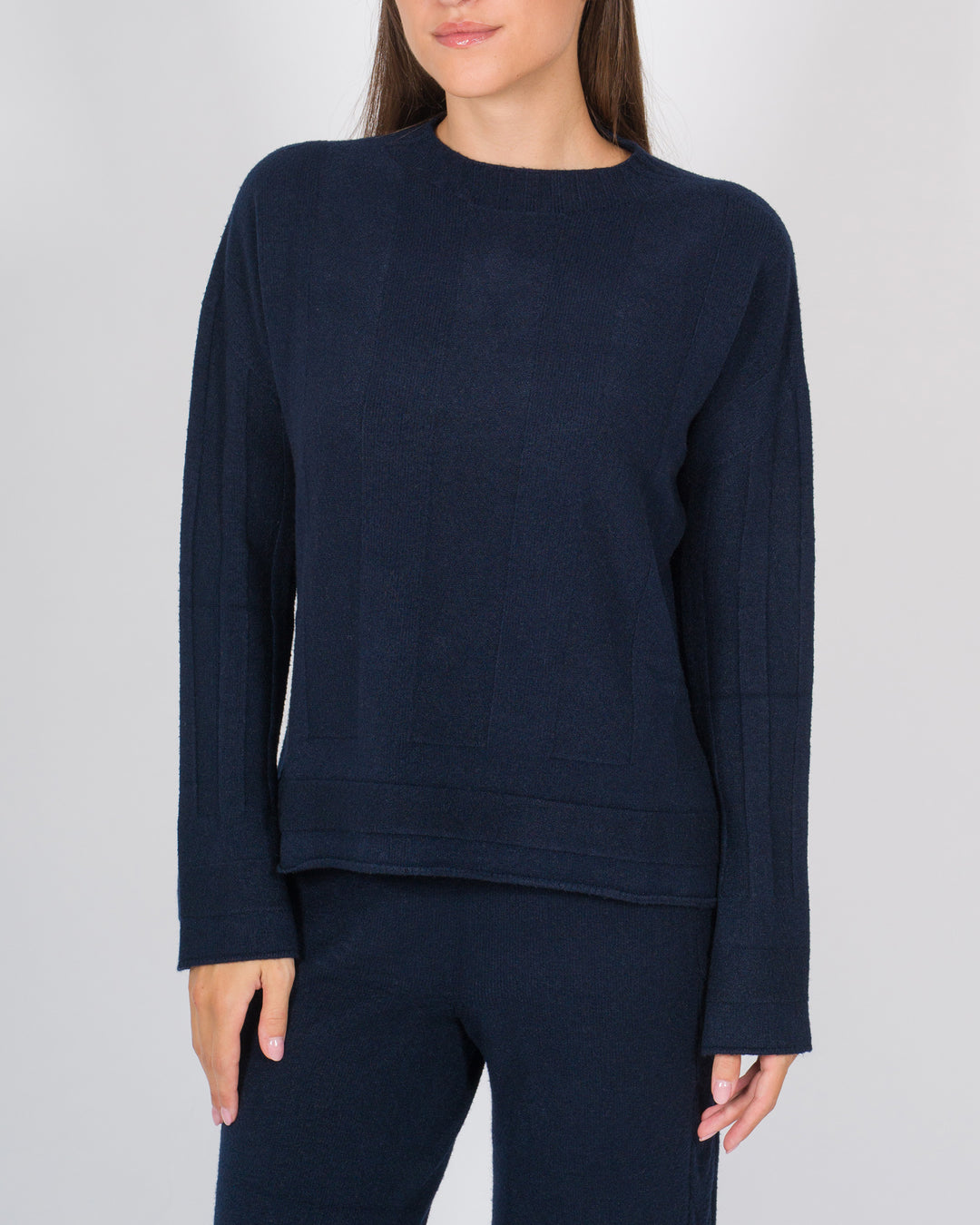 Maglia effeto riga blu 