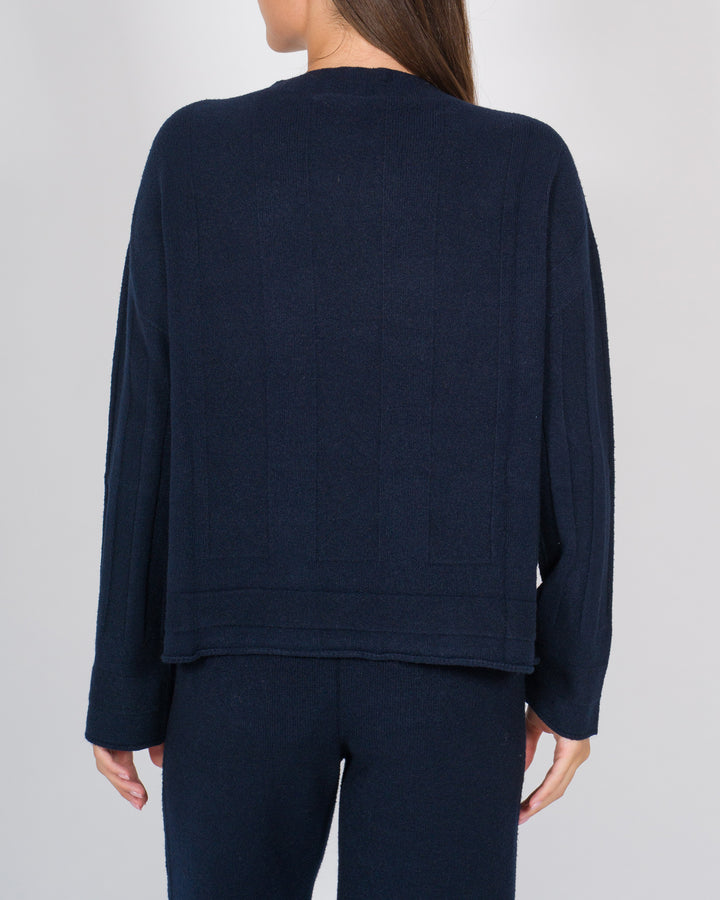 Maglia effeto riga blu 