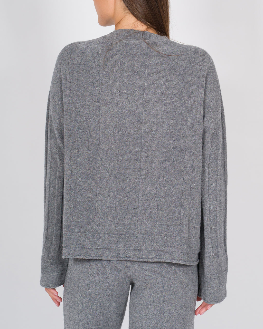Maglia effeto riga grigio 