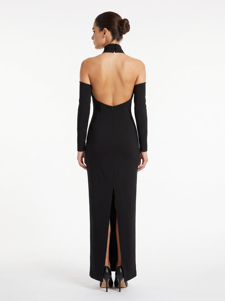 Abito  NERO con Scollo Halter 