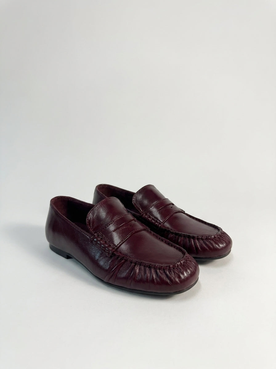 Aven Rift Mocassini in Pelle Bordeaux 