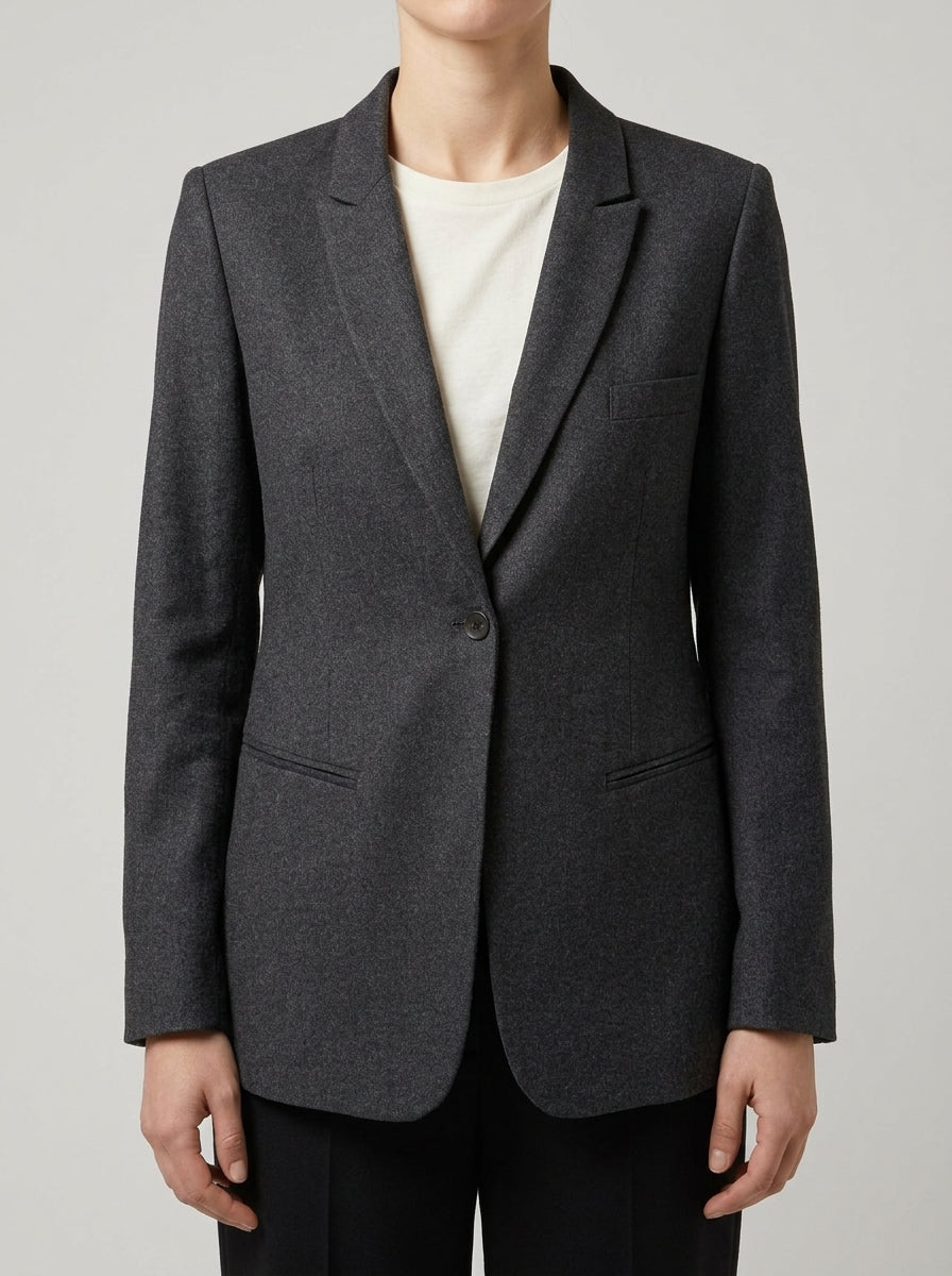 BLAZER SLIM IN FLANELLA antracite 