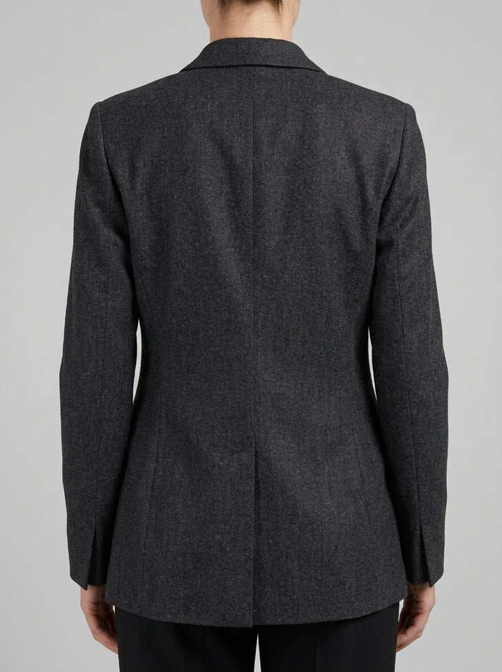 BLAZER SLIM IN FLANELLA antracite 