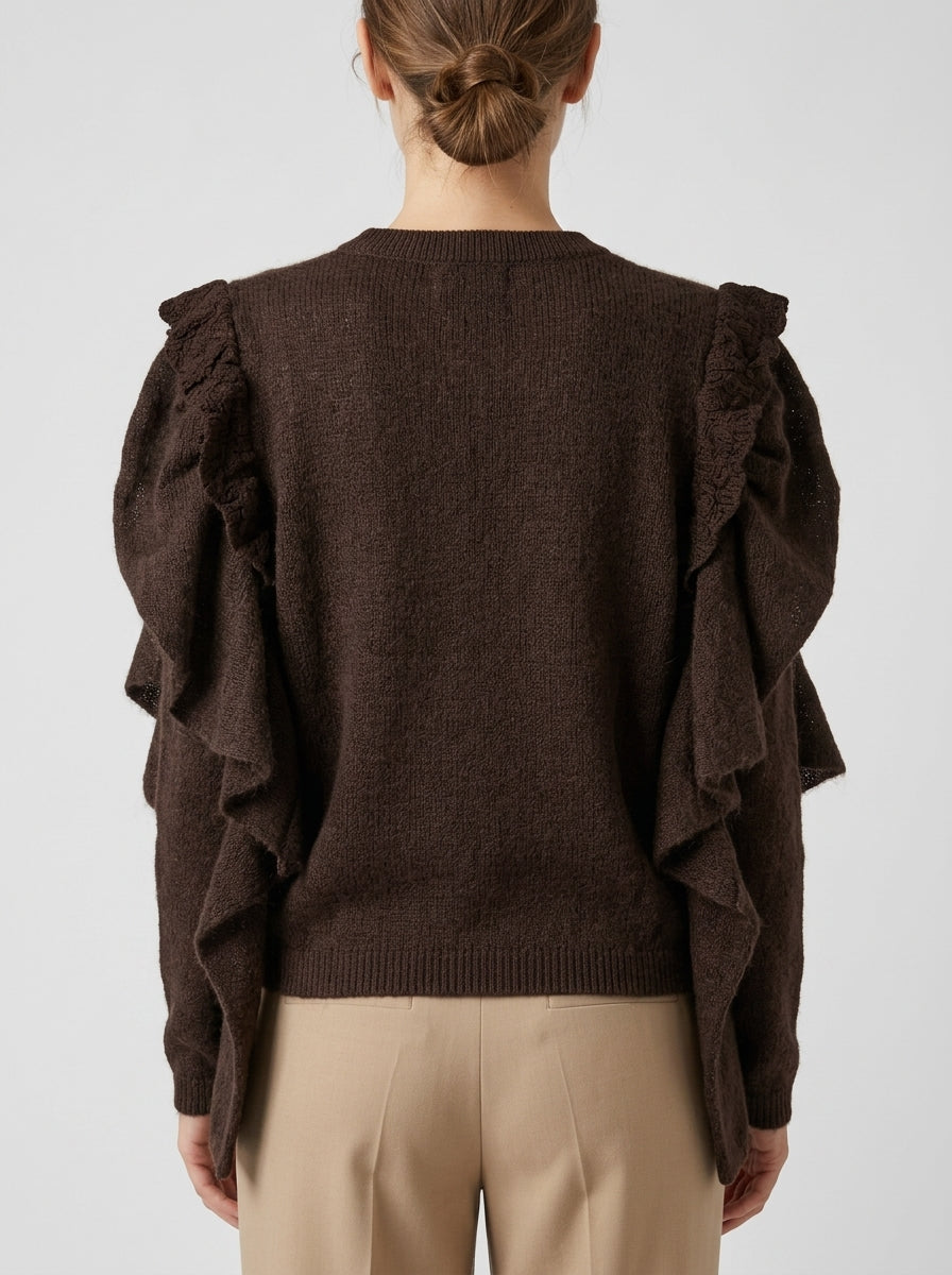 Girocollo  cioccolato in mohair 