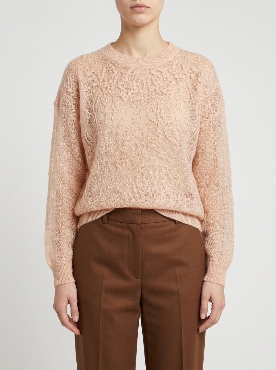 Maglia in mohair rosa 