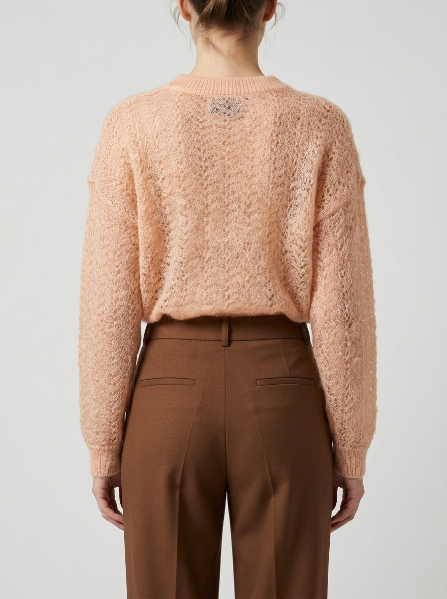 Maglia in mohair rosa 