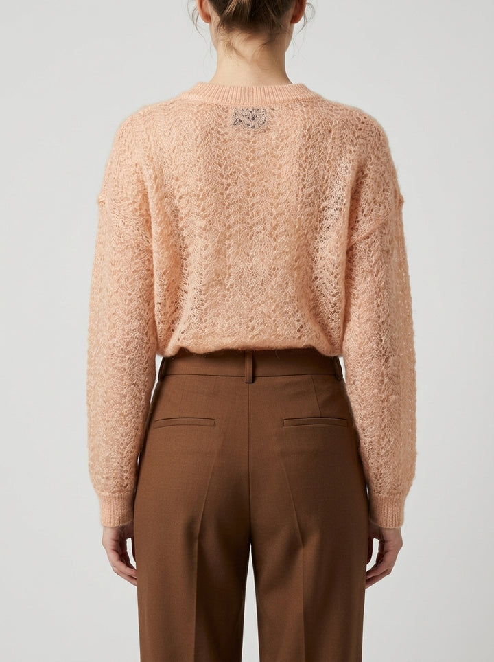 Maglia in mohair rosa 